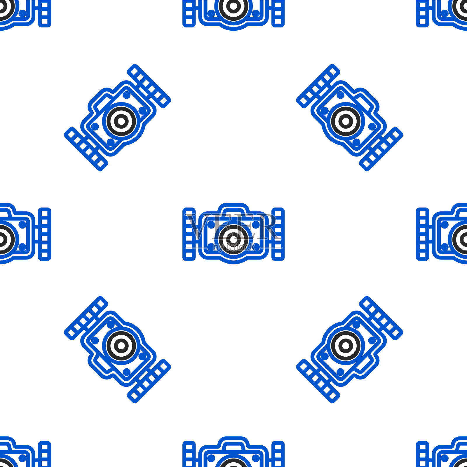 线摄影相机潜水员图标隔离无缝插画图片素材