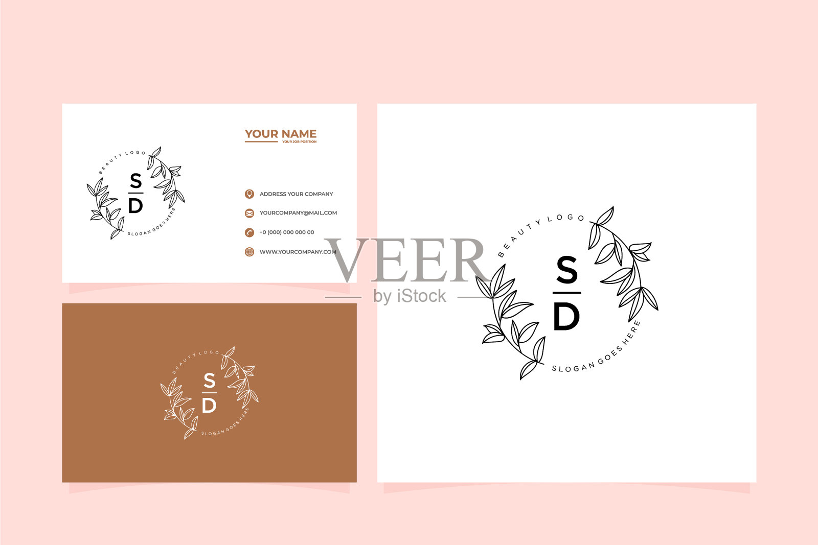 首字母sd美丽的花香女性插画图片素材