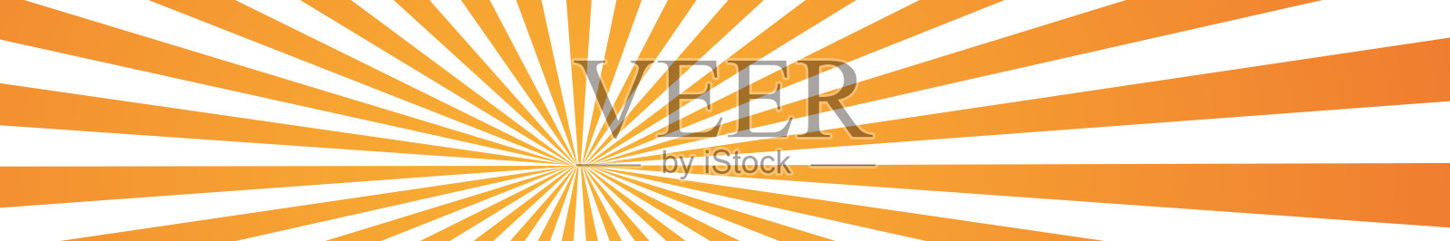 抽象图像，橙色光线的太阳在白色的背景-向量插画图片素材