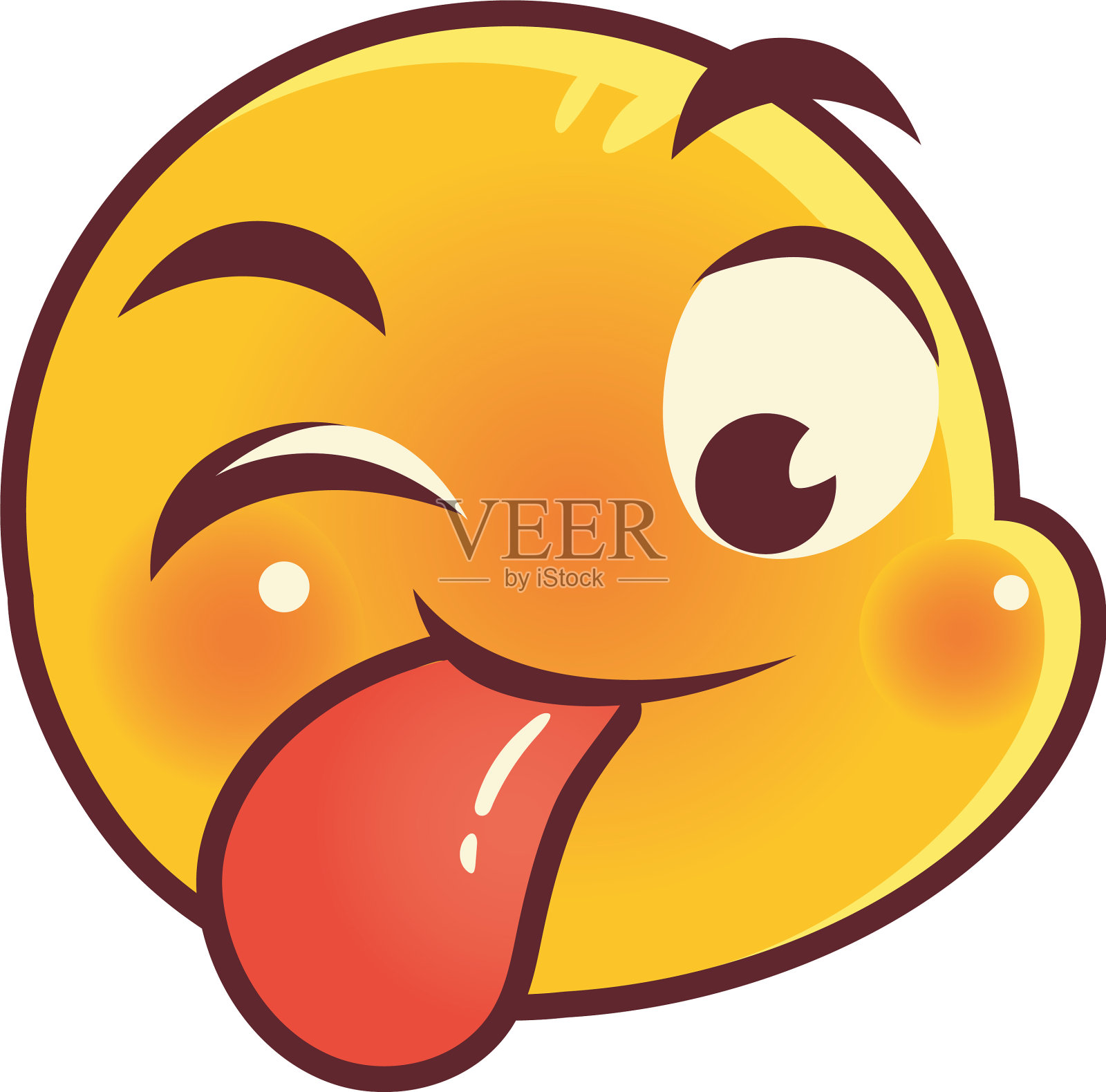 搞笑表情，舌头吐表情，脸表情设计元素图片