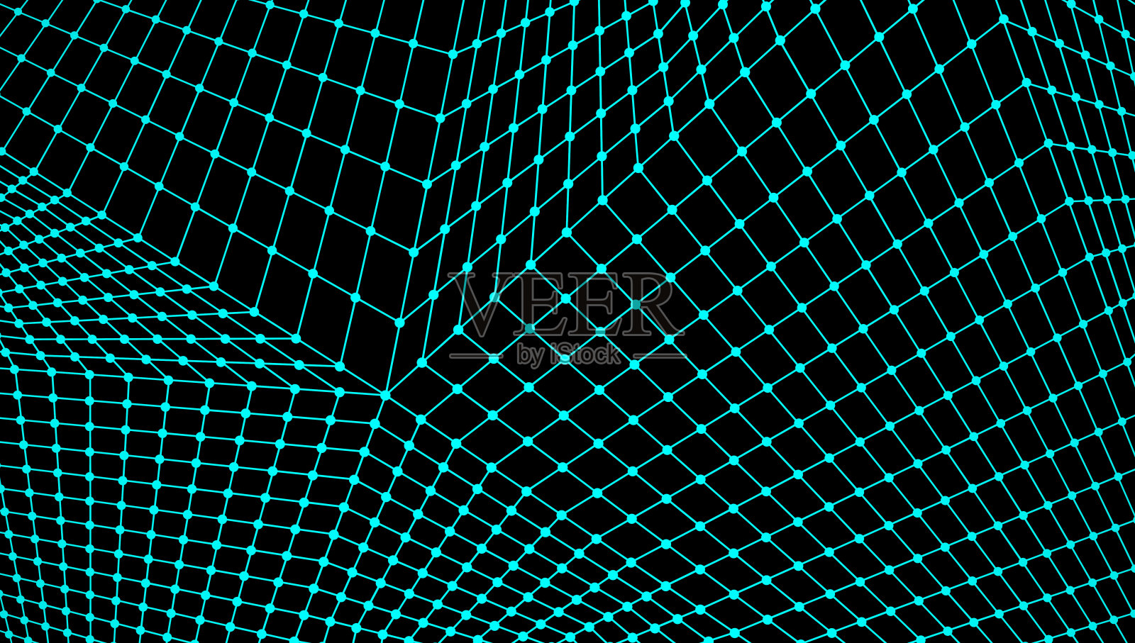 晶格结构。科学或技术背景。平面设计。3 d网格表面。抽象的矢量图。插画图片素材