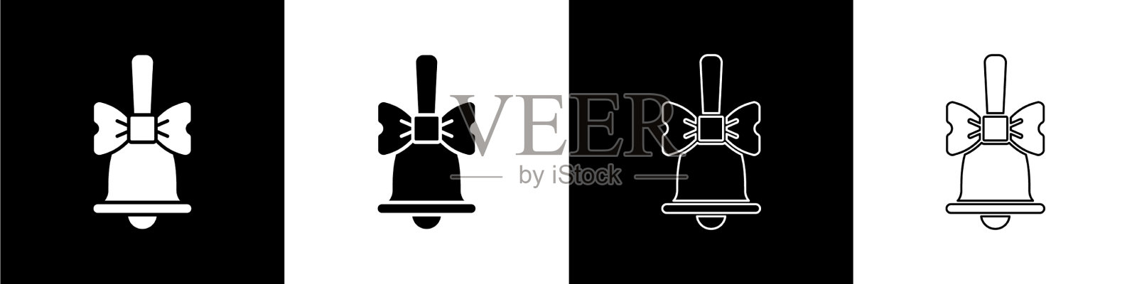 设圣诞圣诞钟声孤立的图标插画图片素材