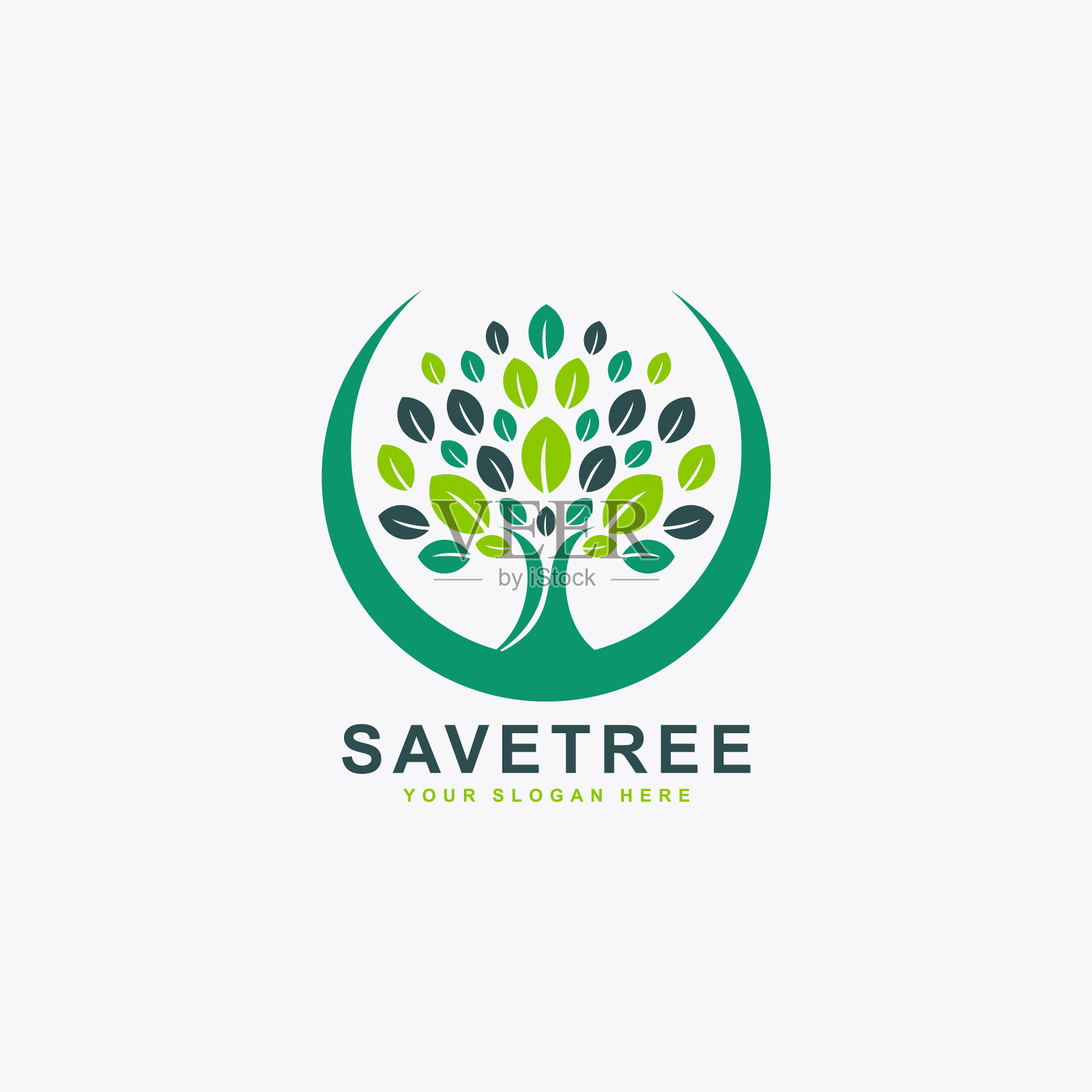 树标志设计植物护理插画图片素材