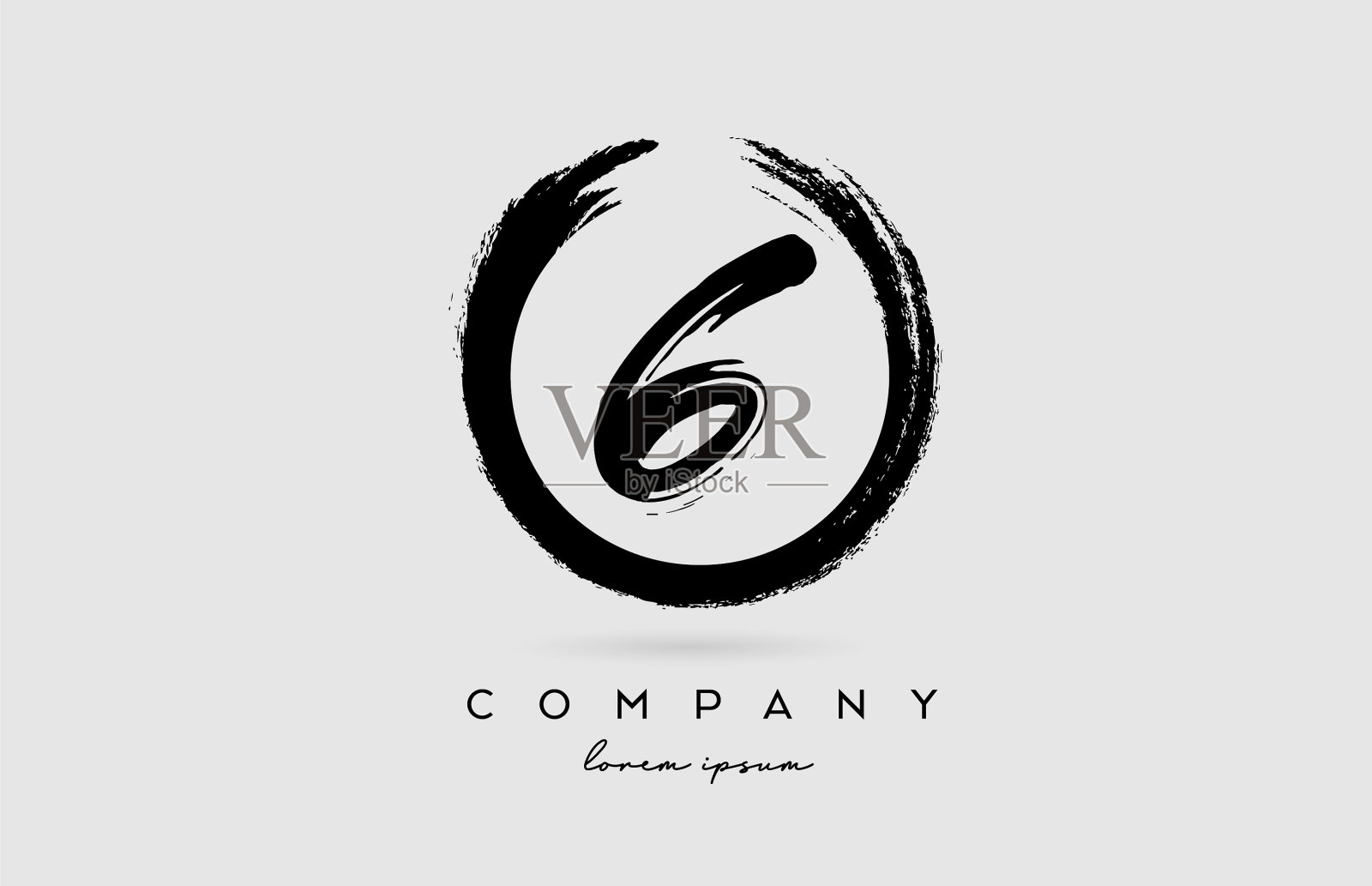 垃圾摇滚6号标志图标复古设计插画图片素材