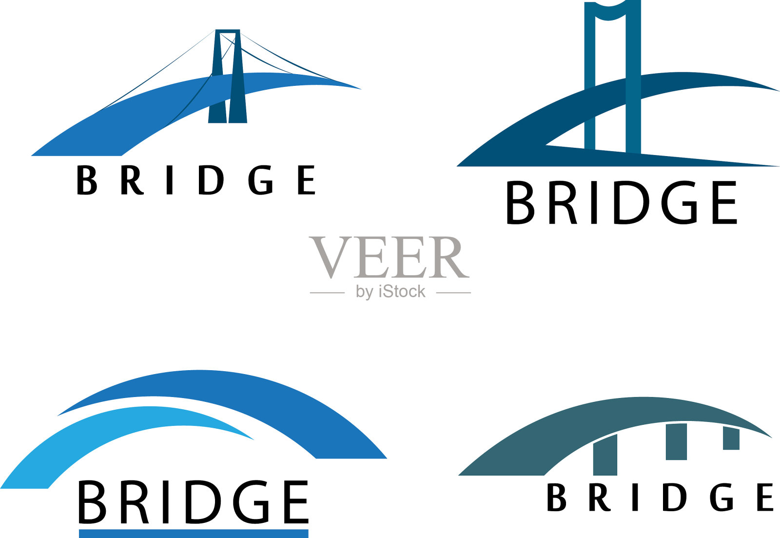 桥标志模板插画图片素材