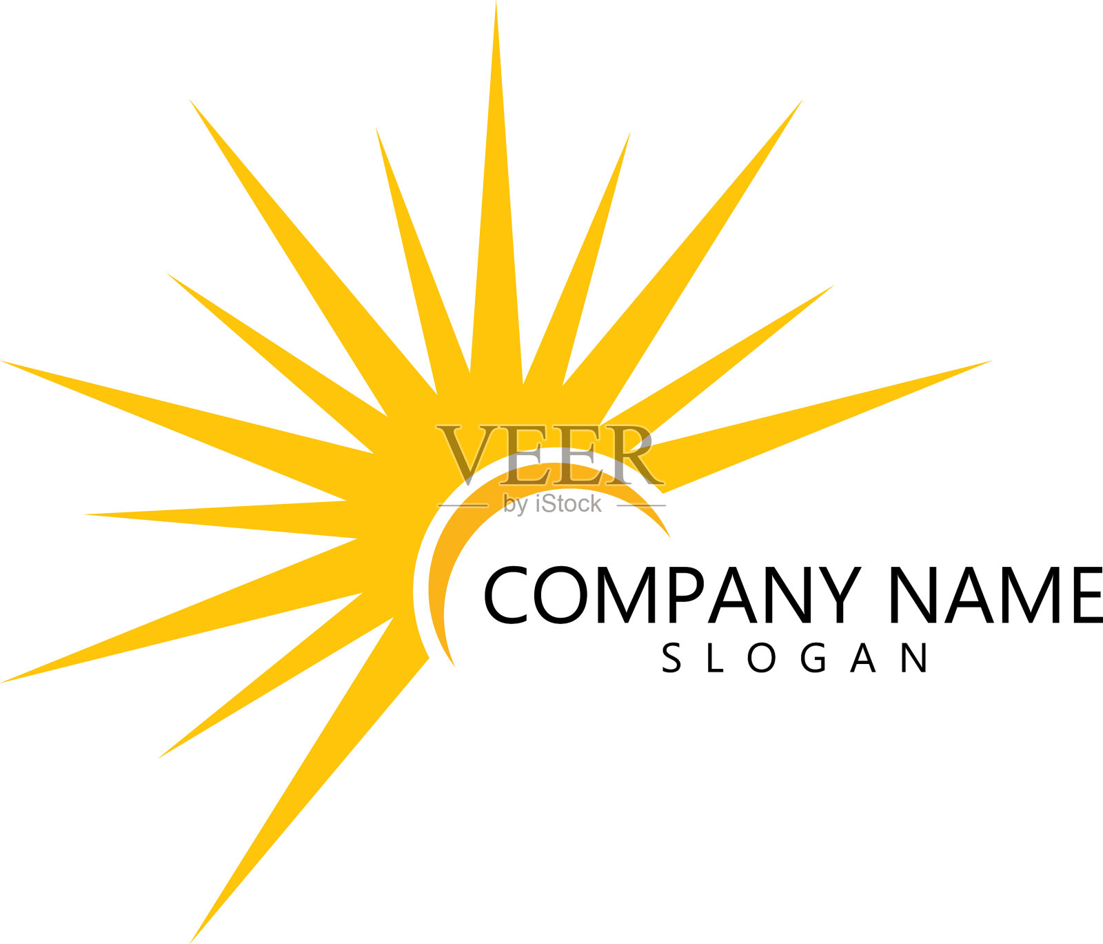 太阳标志插画图片素材