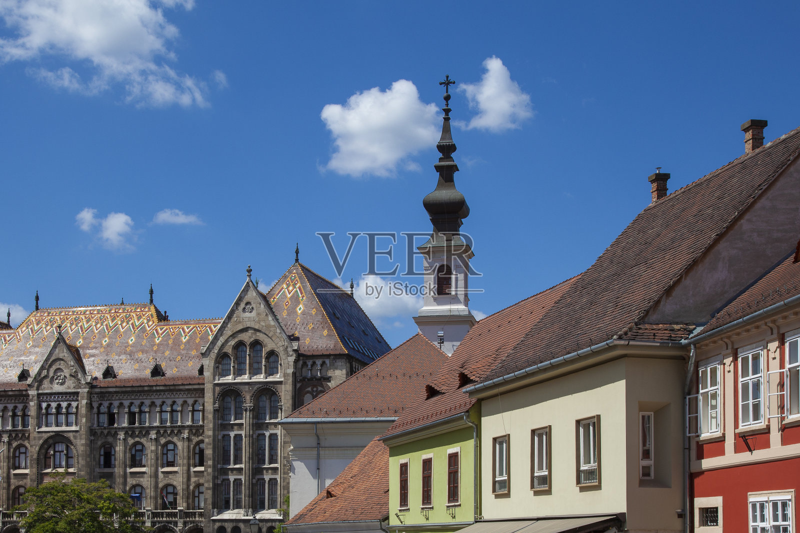 这是匈牙利首都布达佩斯风景如画的街道之一照片摄影图片