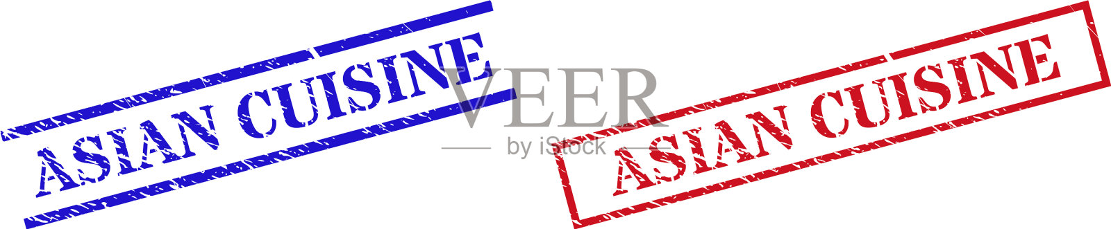 亚洲菜垃圾刮印章用插画图片素材