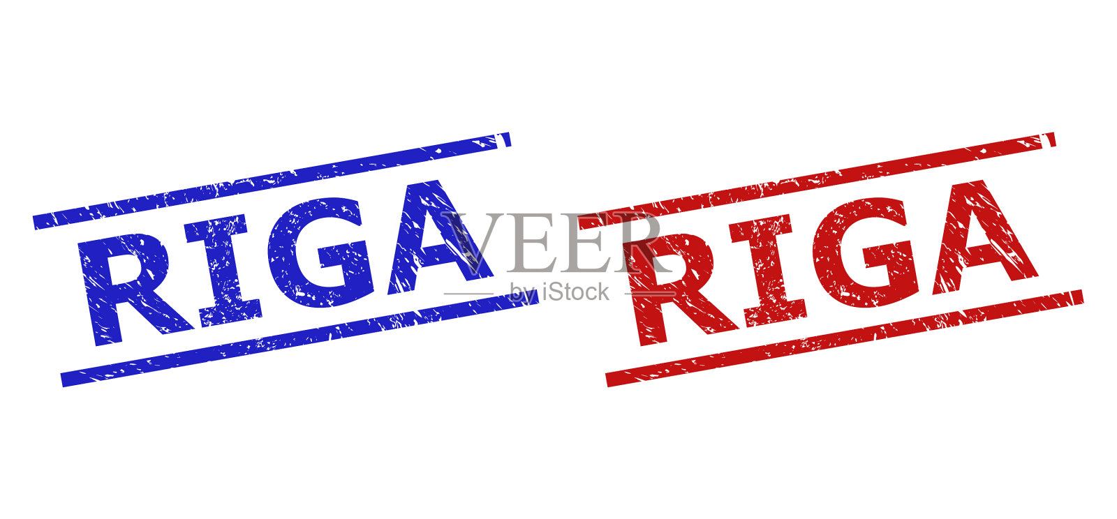 Riga水印与腐蚀纹理和平行插画图片素材