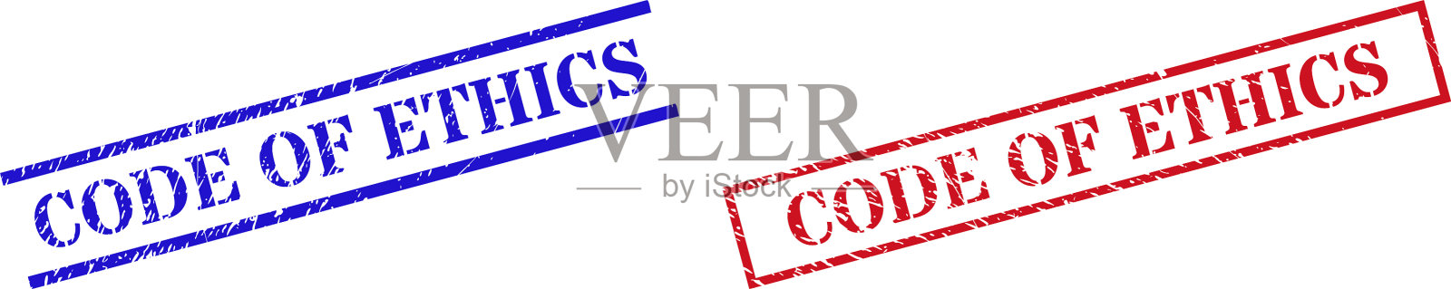 道德准则用垃圾刮印印章插画图片素材