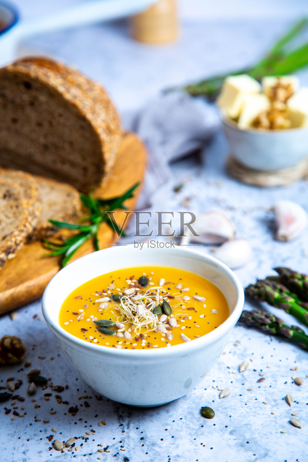 南瓜汤照片摄影图片