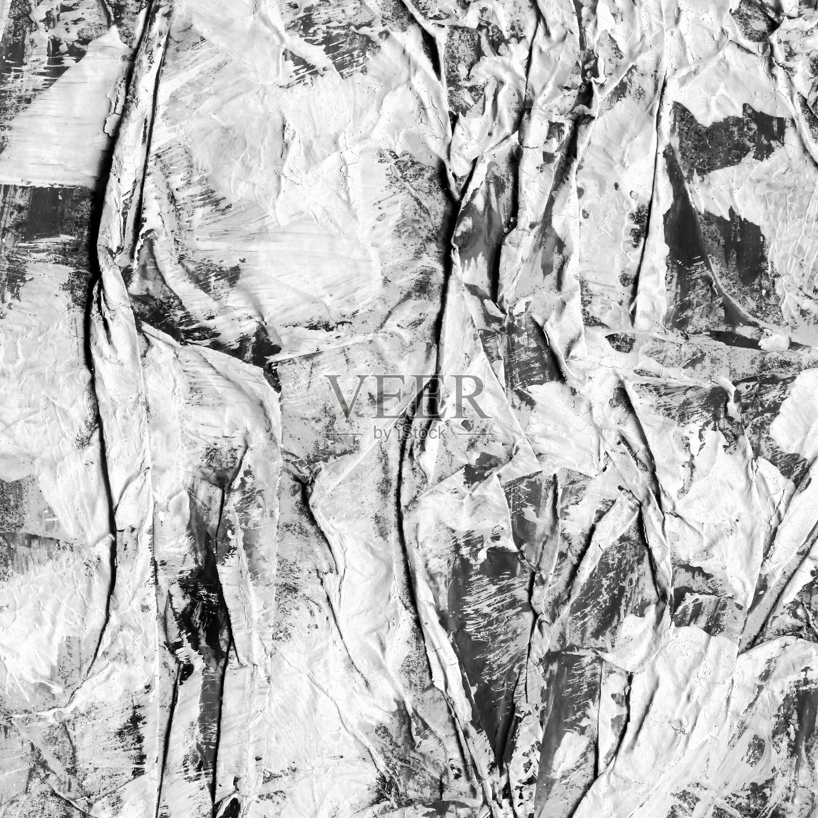 当代抽象艺术插画。皱纸纹理油漆滴插画图片素材