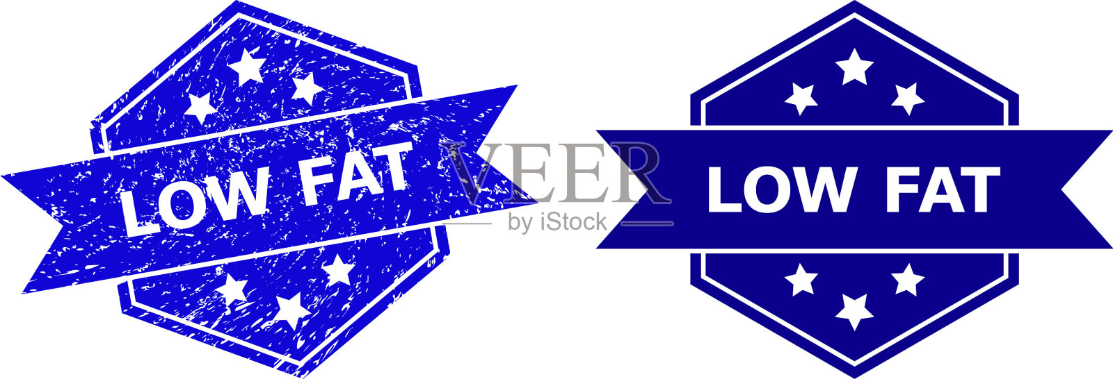 六角形低脂图章密封与污垢表面插画图片素材