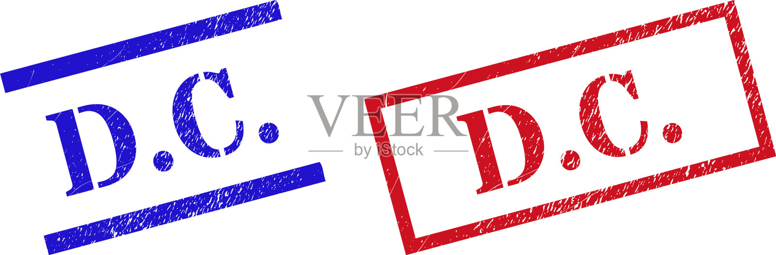 直流纹理橡胶印章印章与矩形插画图片素材