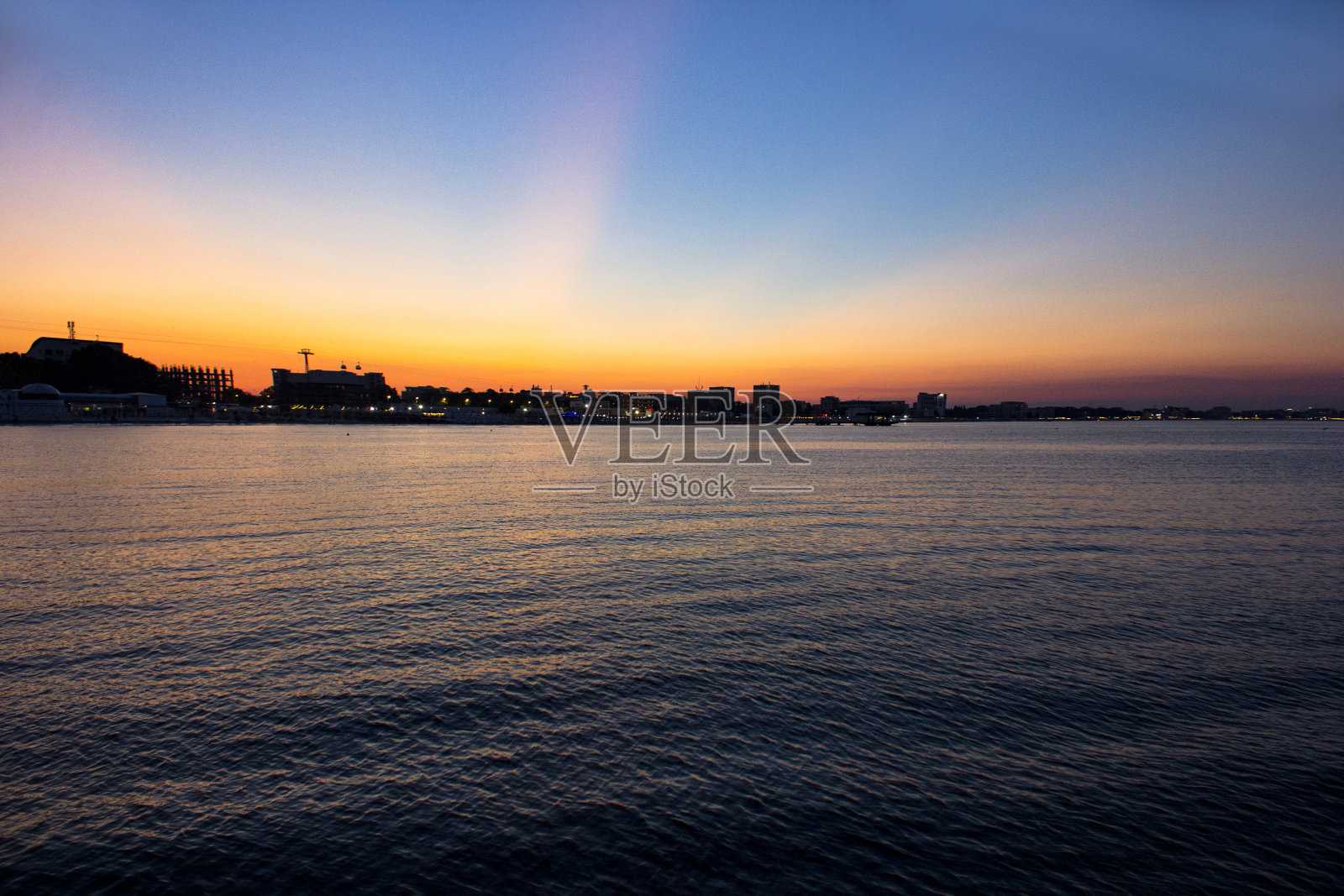 日落时的海景照片摄影图片