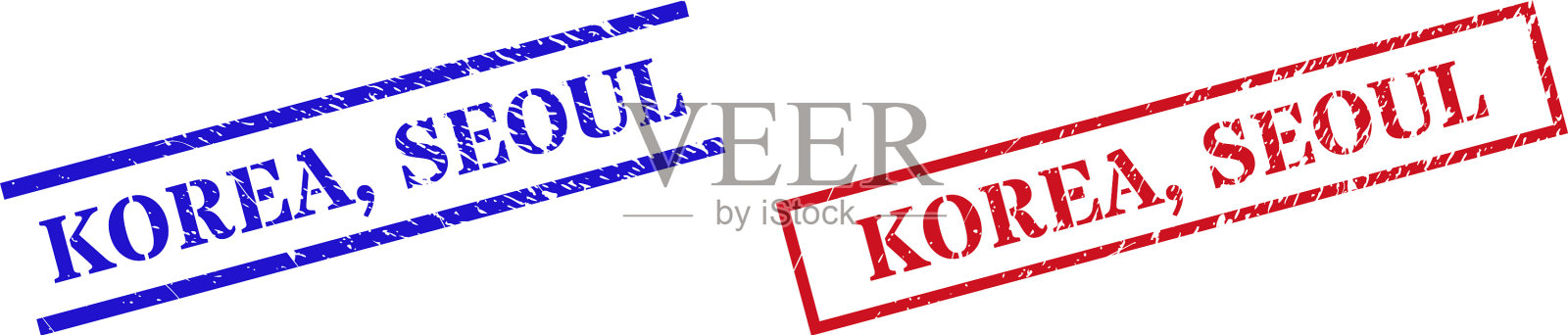 韩国汉城有纹理的橡胶印章插画图片素材