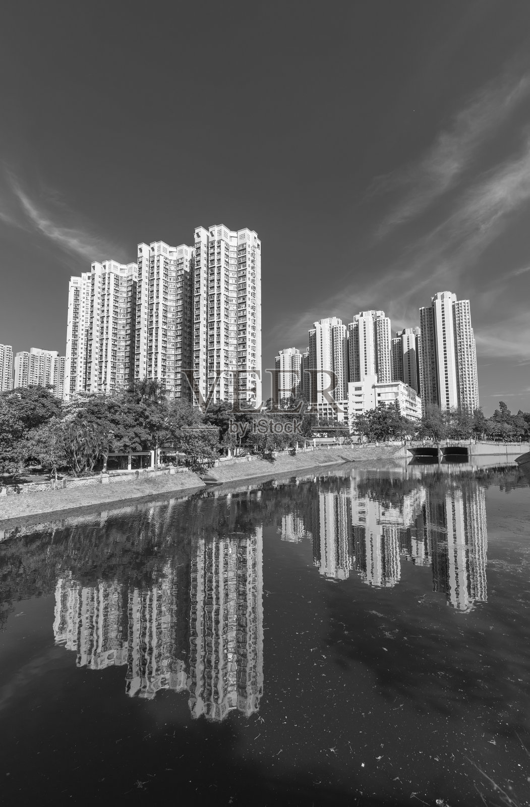 香港城市的高层住宅建筑照片摄影图片