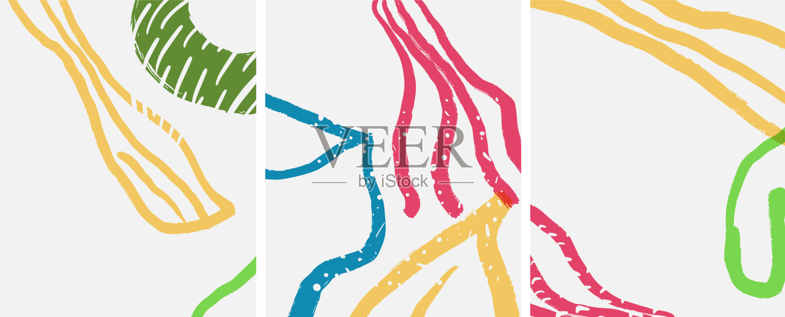 社交媒体抽象背景抽象手插画图片素材