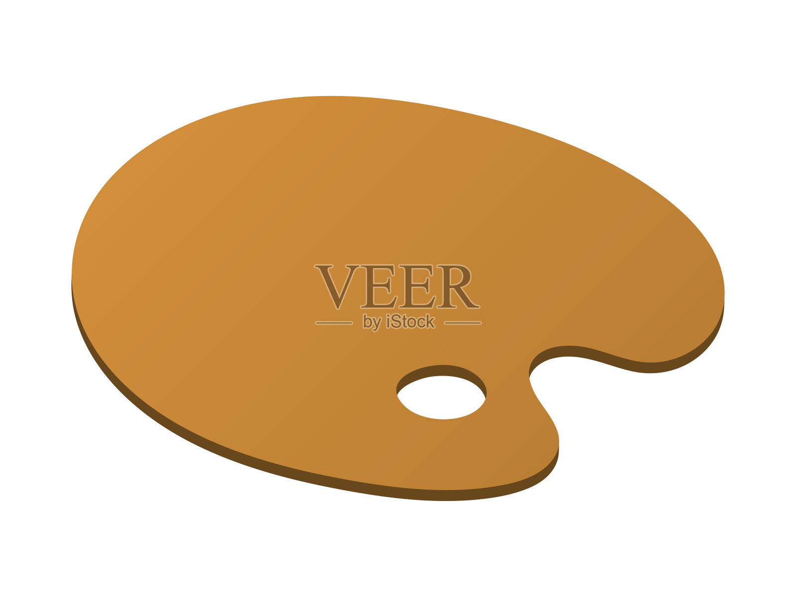 调色板隔离矢量插图。插画图片素材