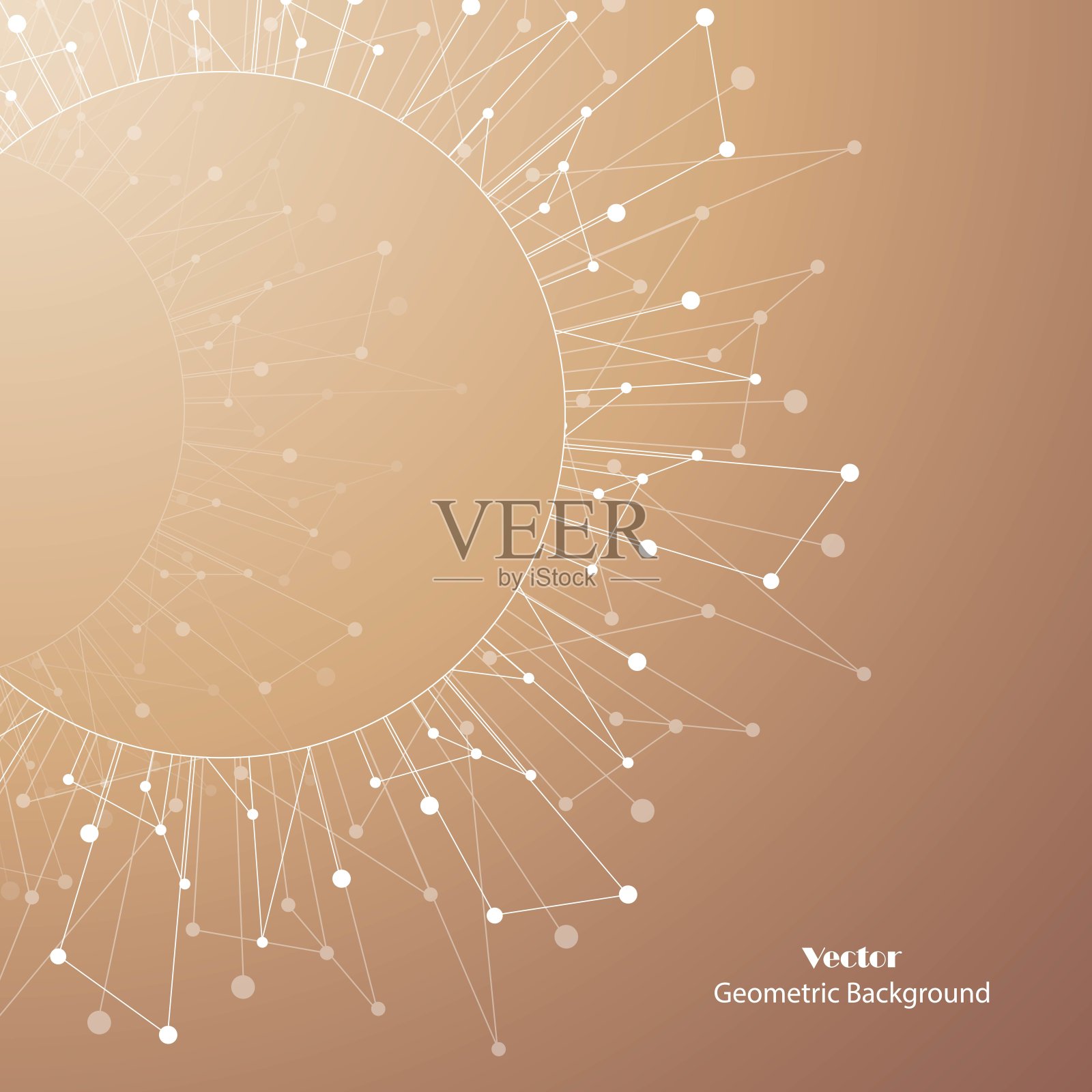 有连接的线和点的几何图案。插画图片素材