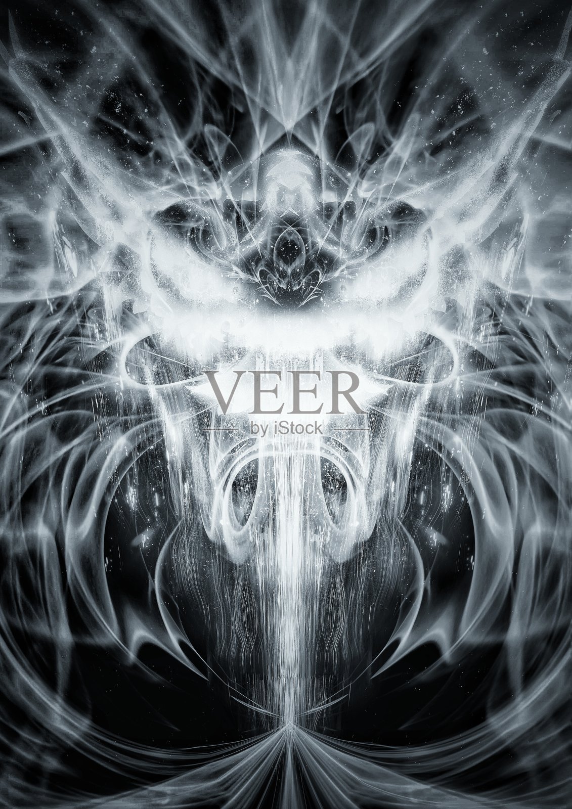 烟雾盘旋成凤凰的形状照片摄影图片