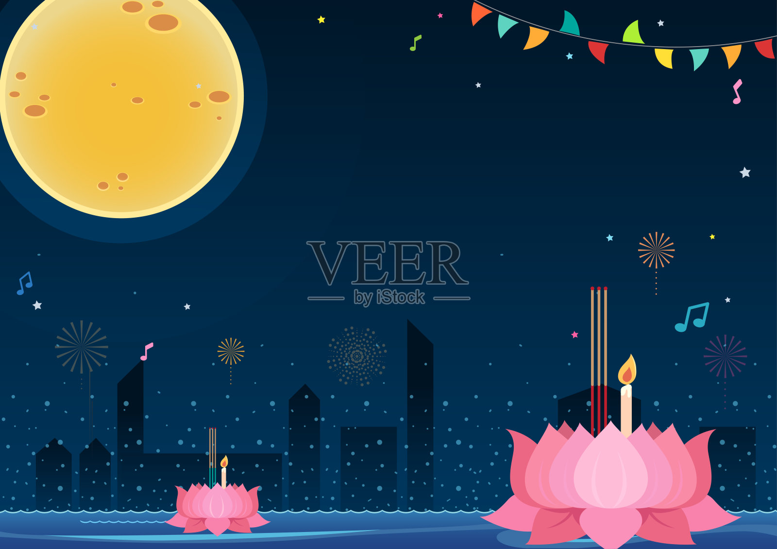 阿来krathong设计模板素材