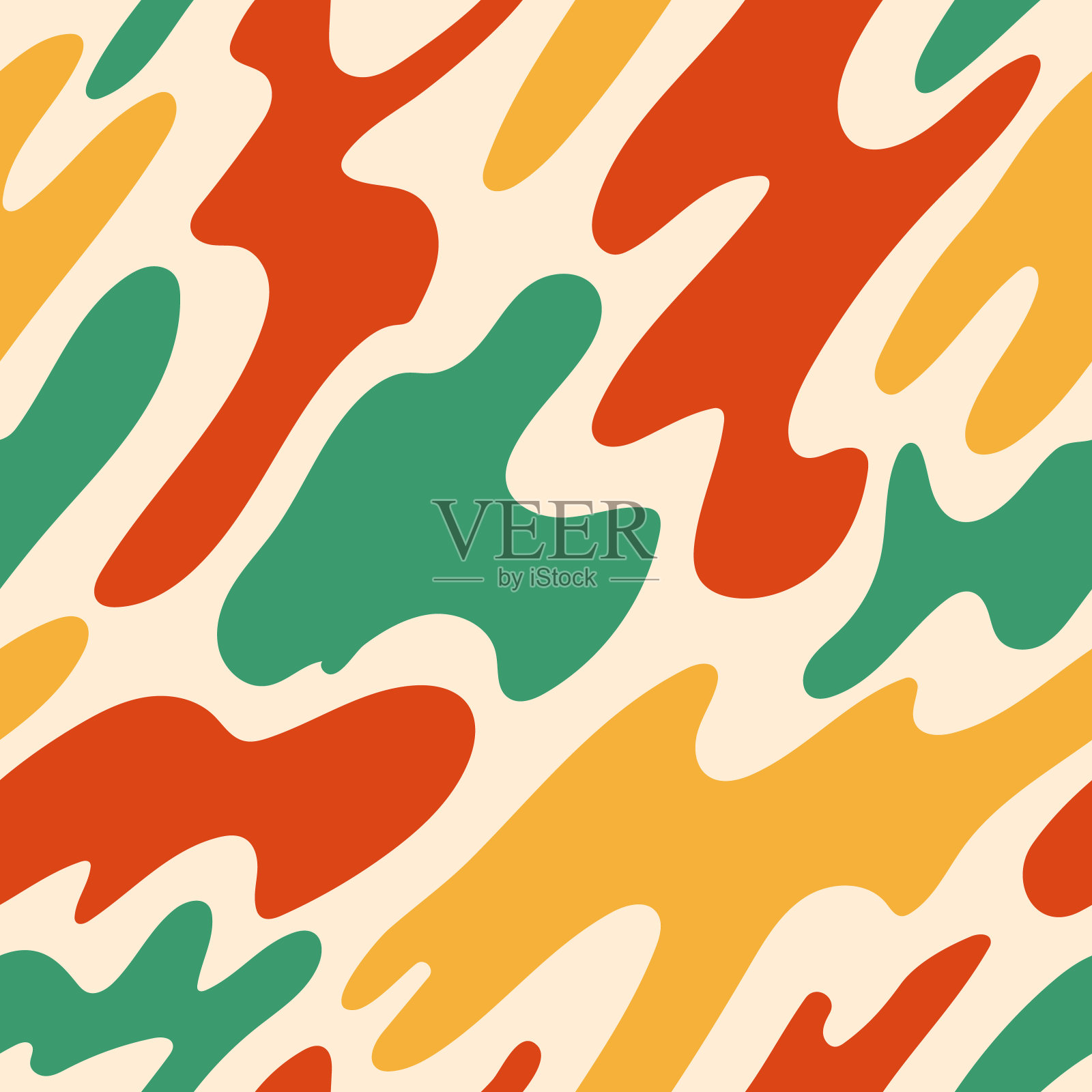 抽象图案与自然形状捆绑插画图片素材