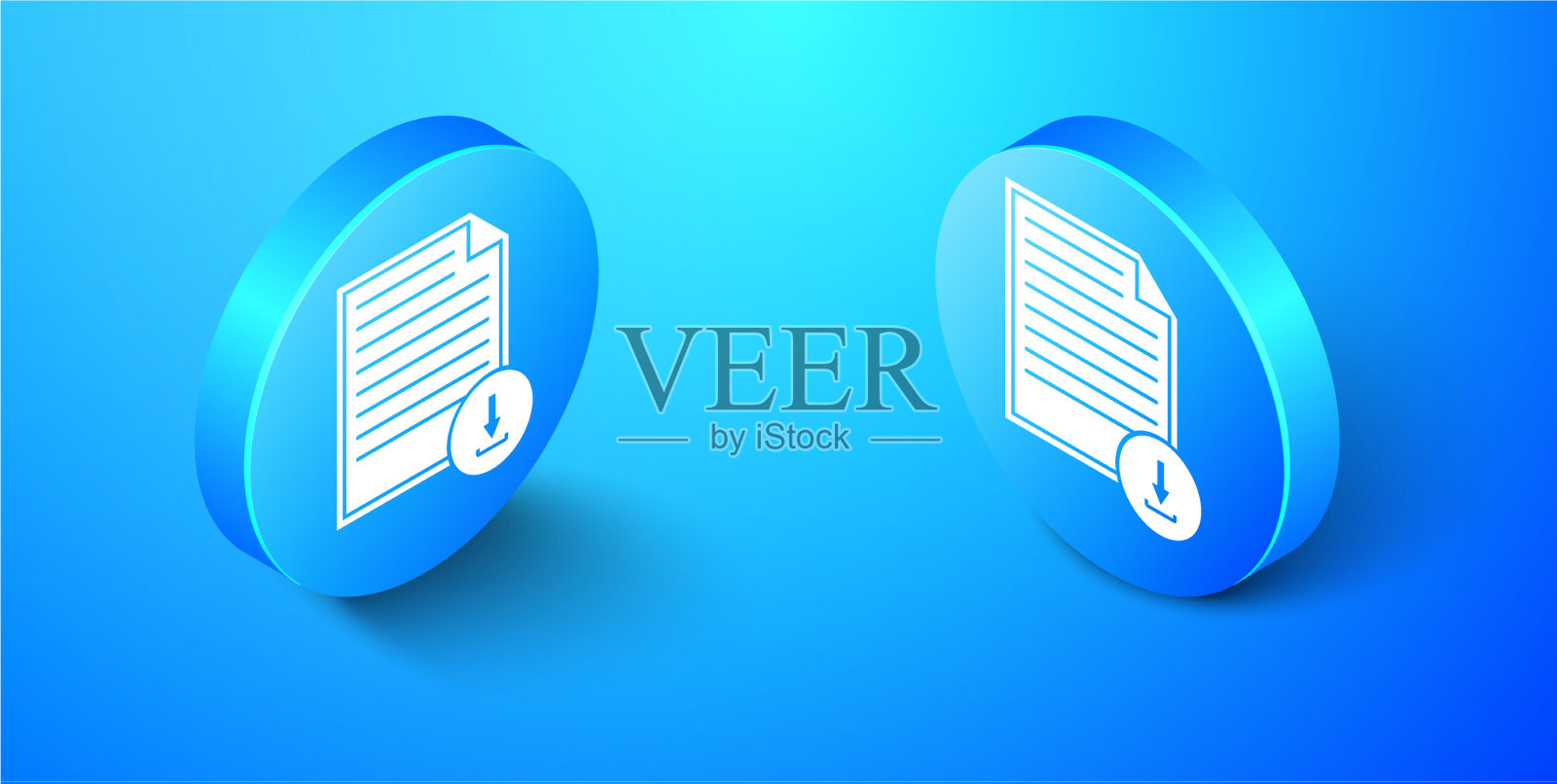 等距文件与下载标志图标图标素材