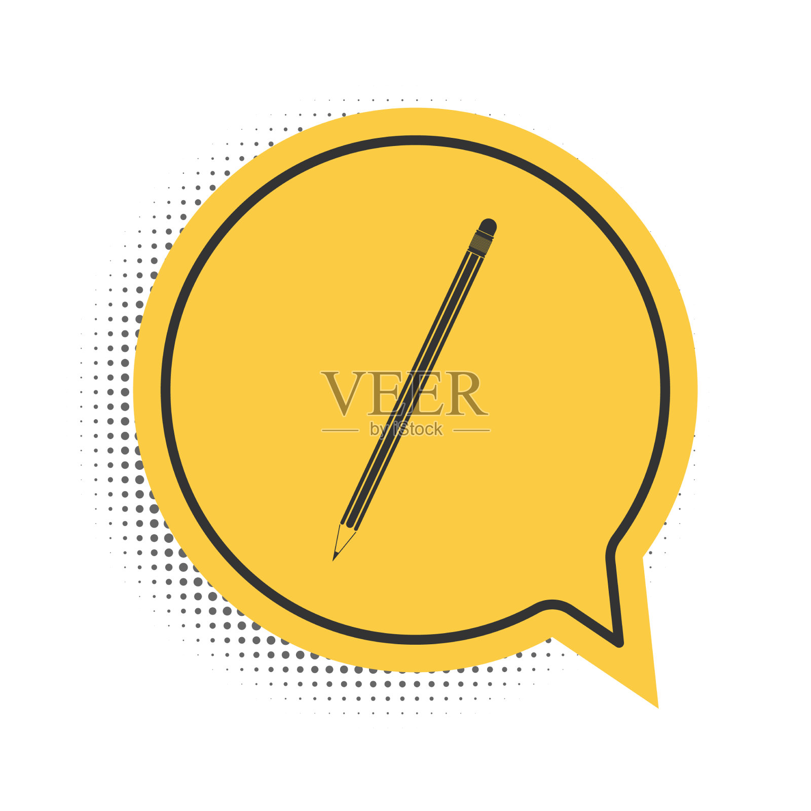 黑色铅笔与橡皮图标隔离在白色插画图片素材