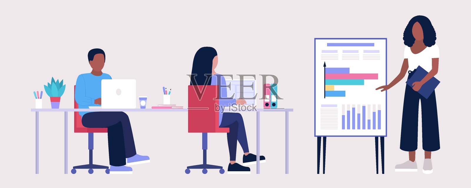 员工教育、办公工作坊、会议说明插画图片素材