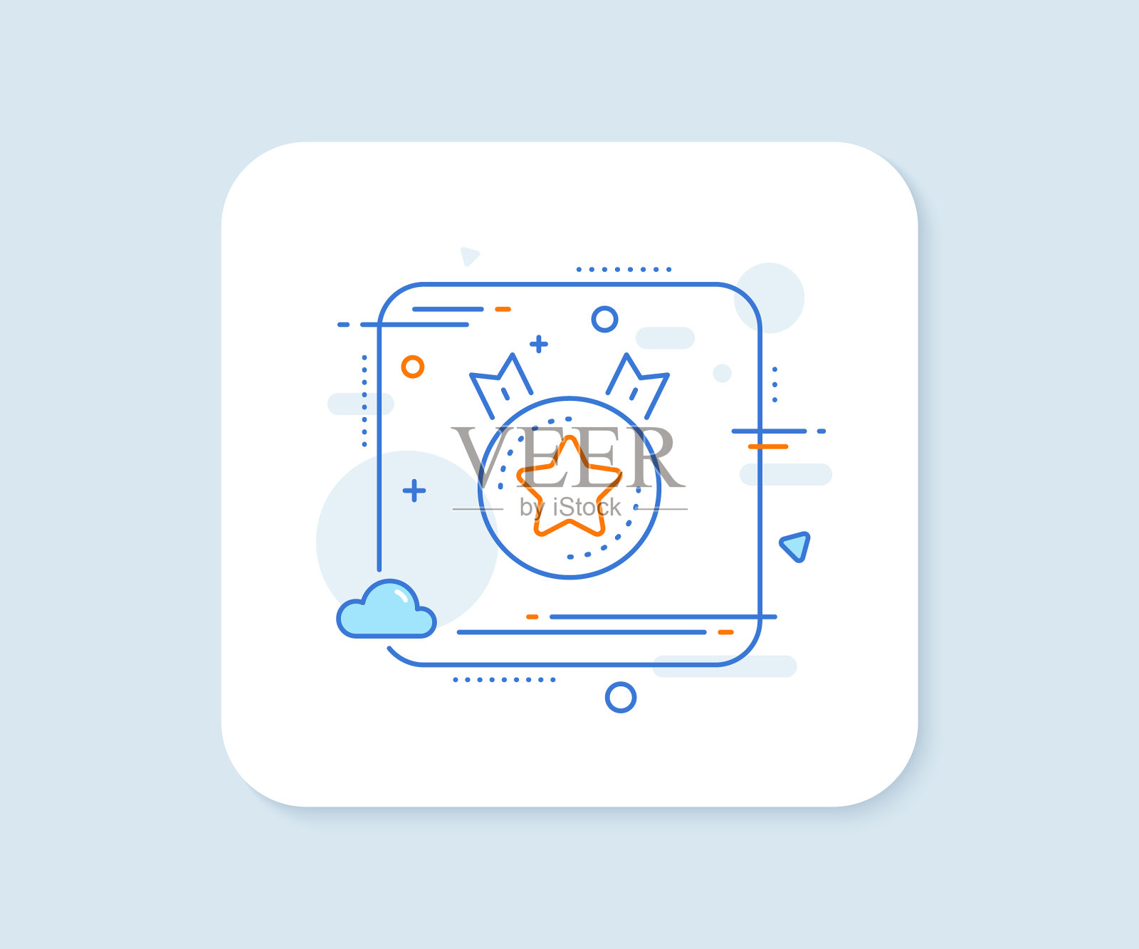 排名明星线图标冠军奖章标志最好图标素材