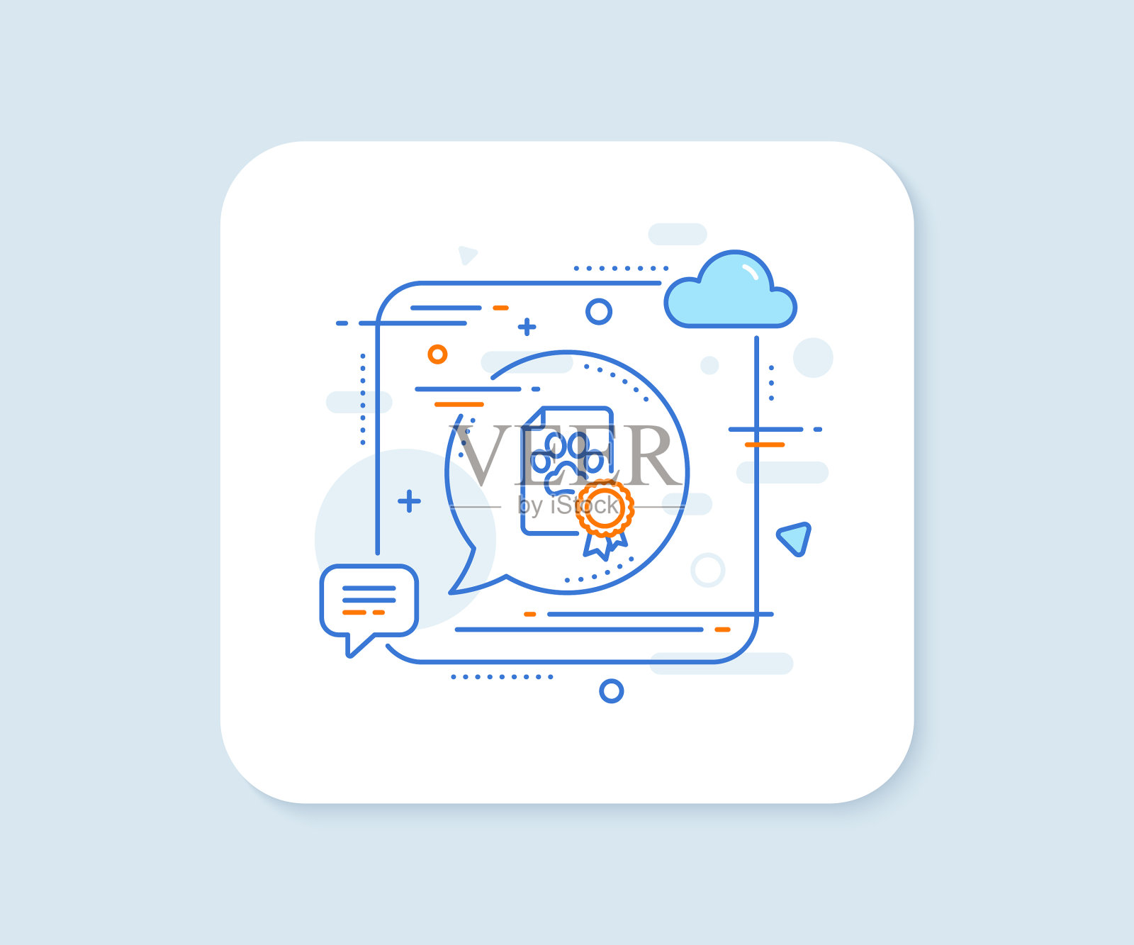狗狗比赛证书线图标宠物奖图标素材