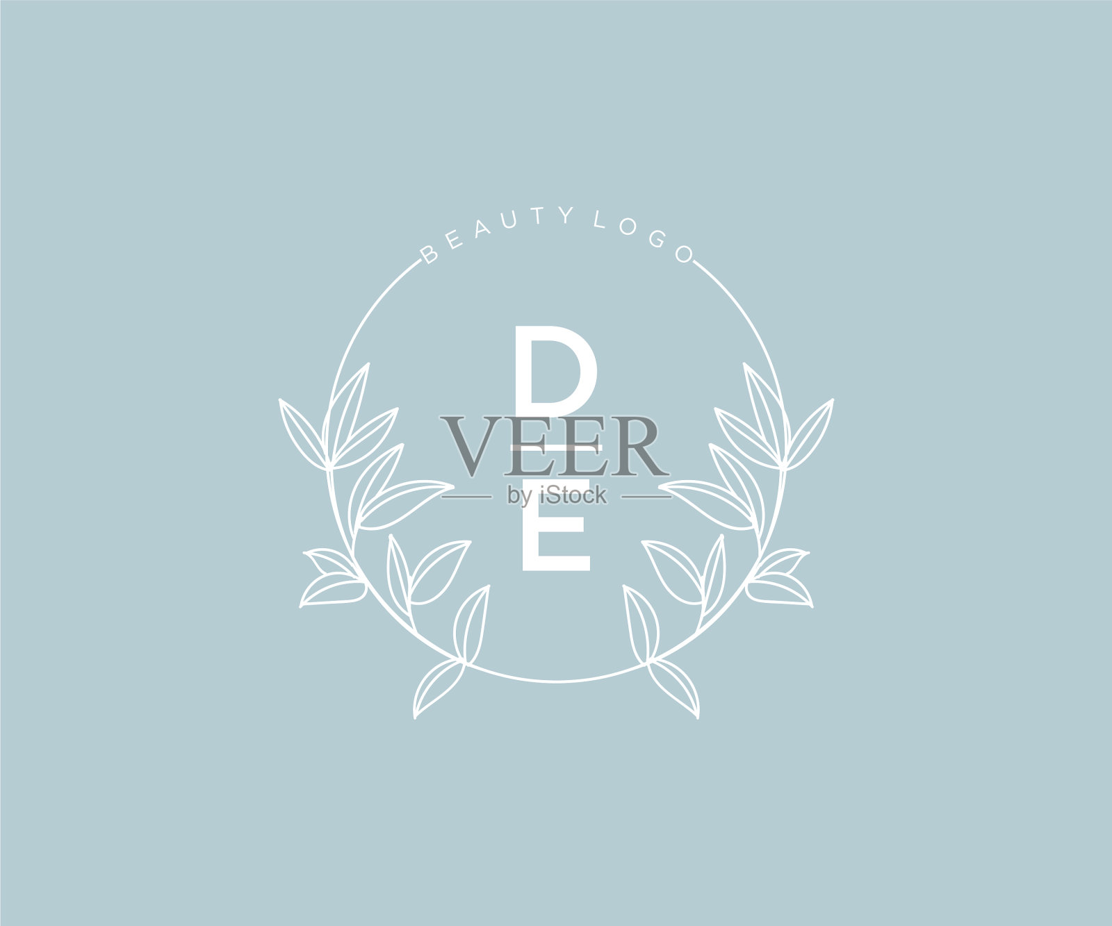 首字母美丽的花香女性插画图片素材