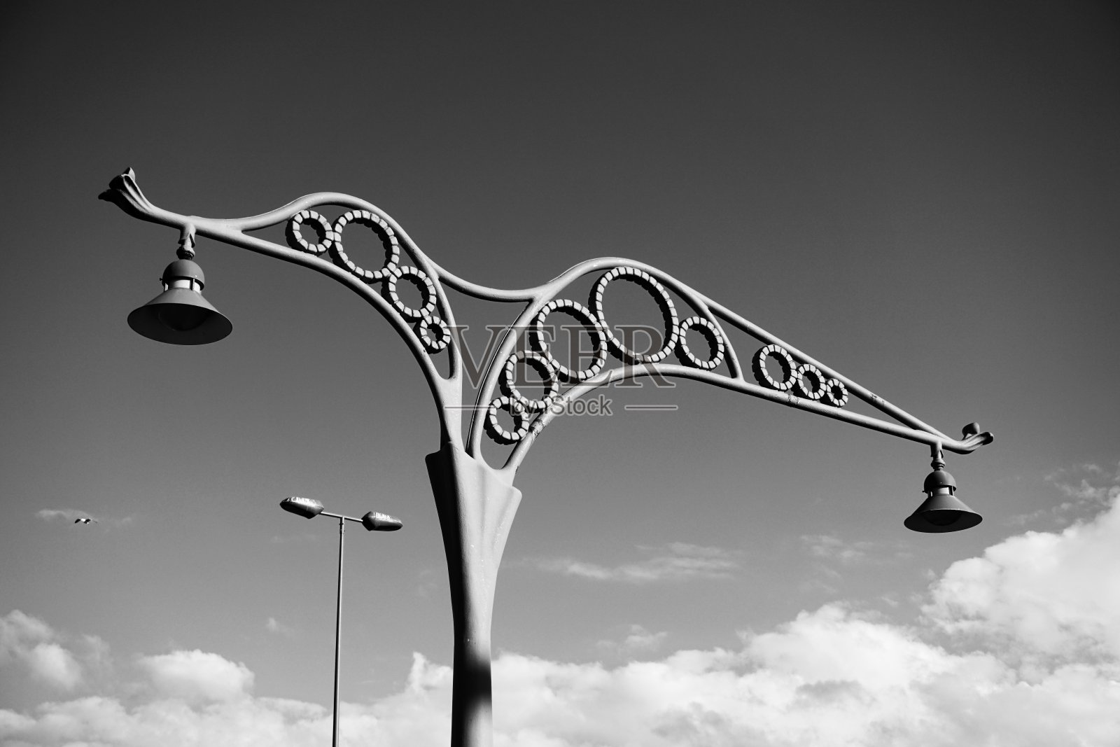 A大街上的街灯Coruña照片摄影图片