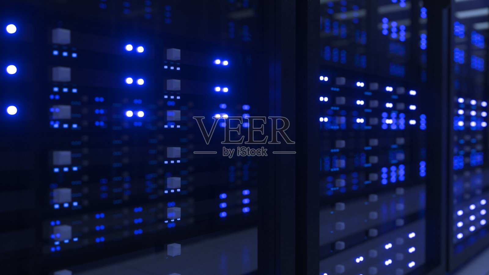 数据中心计算机机架在网络安全服务器室加密货币挖掘照片摄影图片