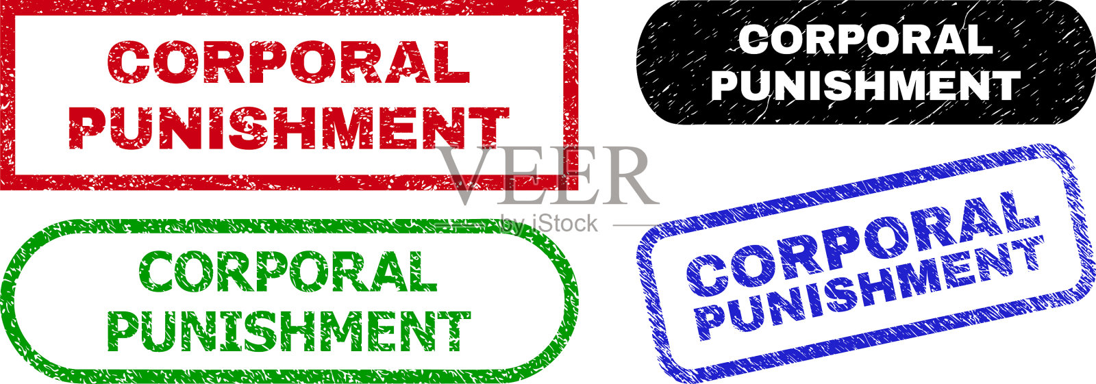 体罚用矩形印章封印插画图片素材