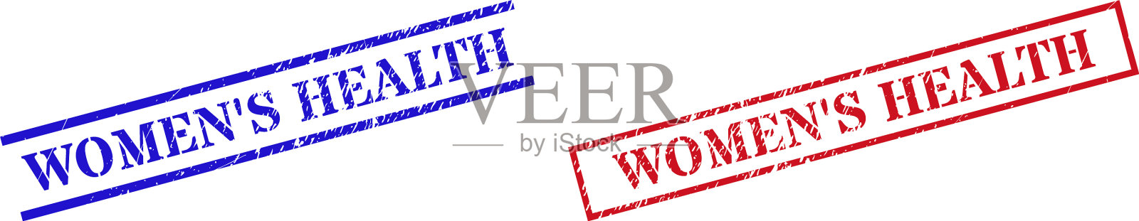 妇女健康纹理橡胶邮票水印插画图片素材