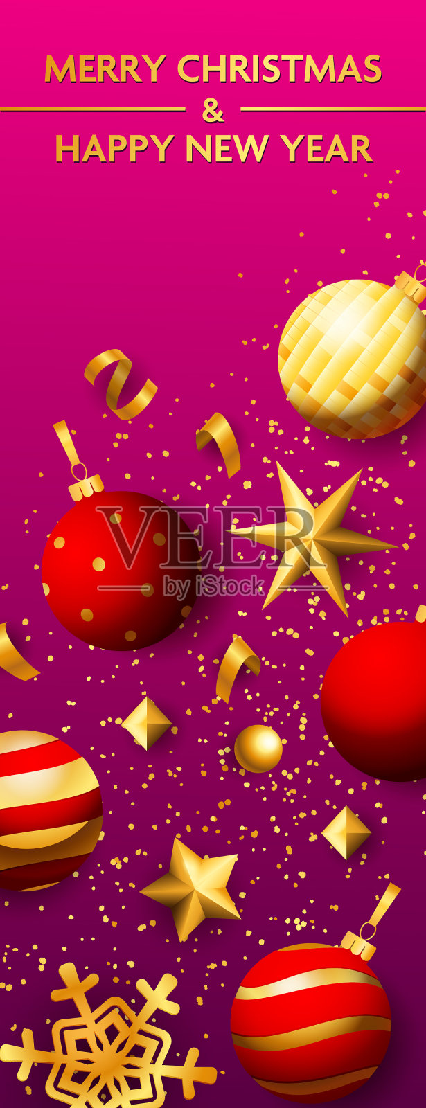 圣诞快乐，恭贺新禧插画图片素材