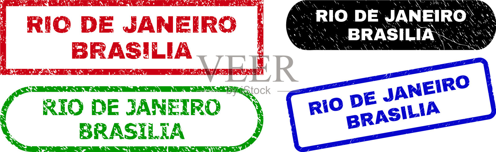 巴西里约热内卢的里约热内卢矩形水印使用插画图片素材