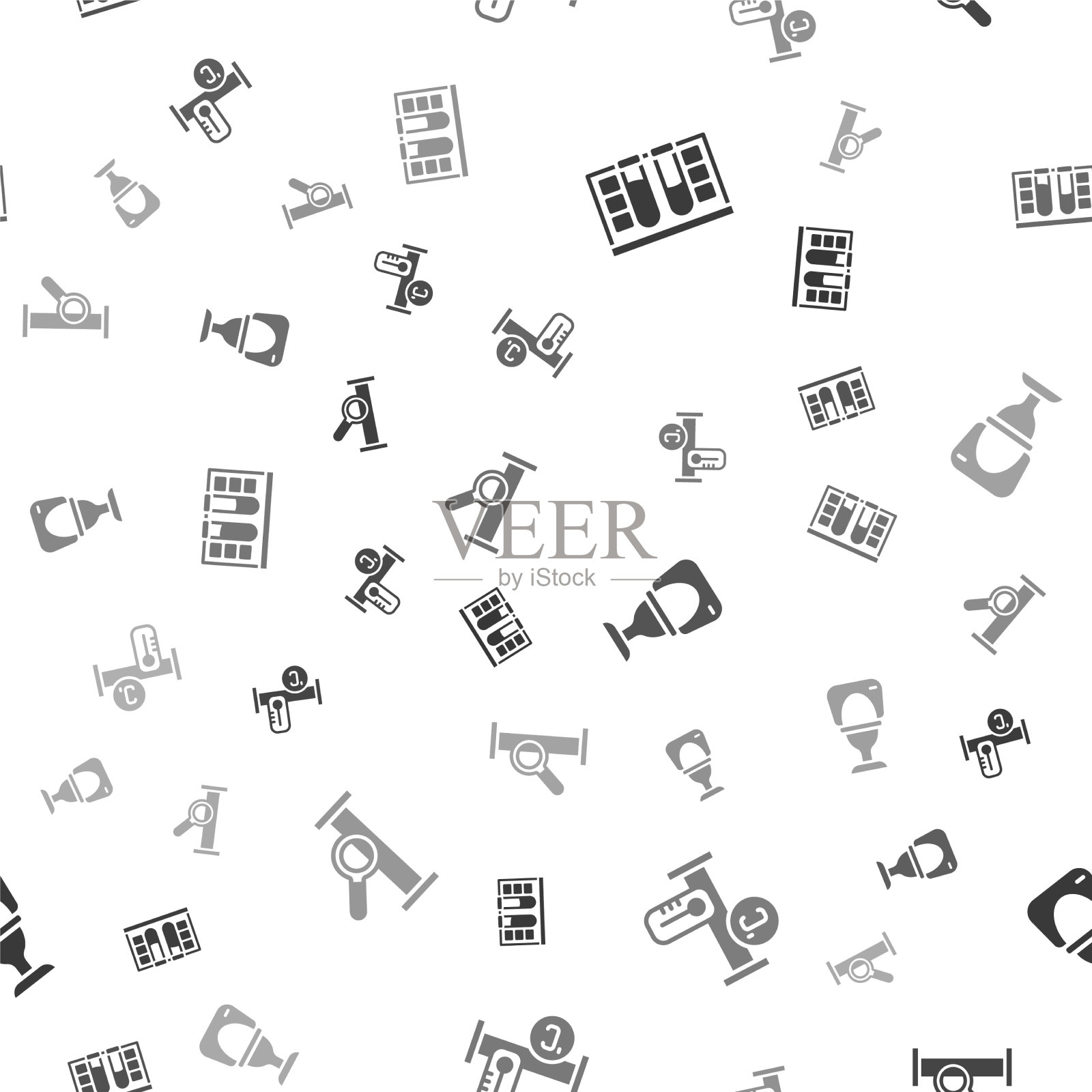 用工业金属水滴设置试管图标素材