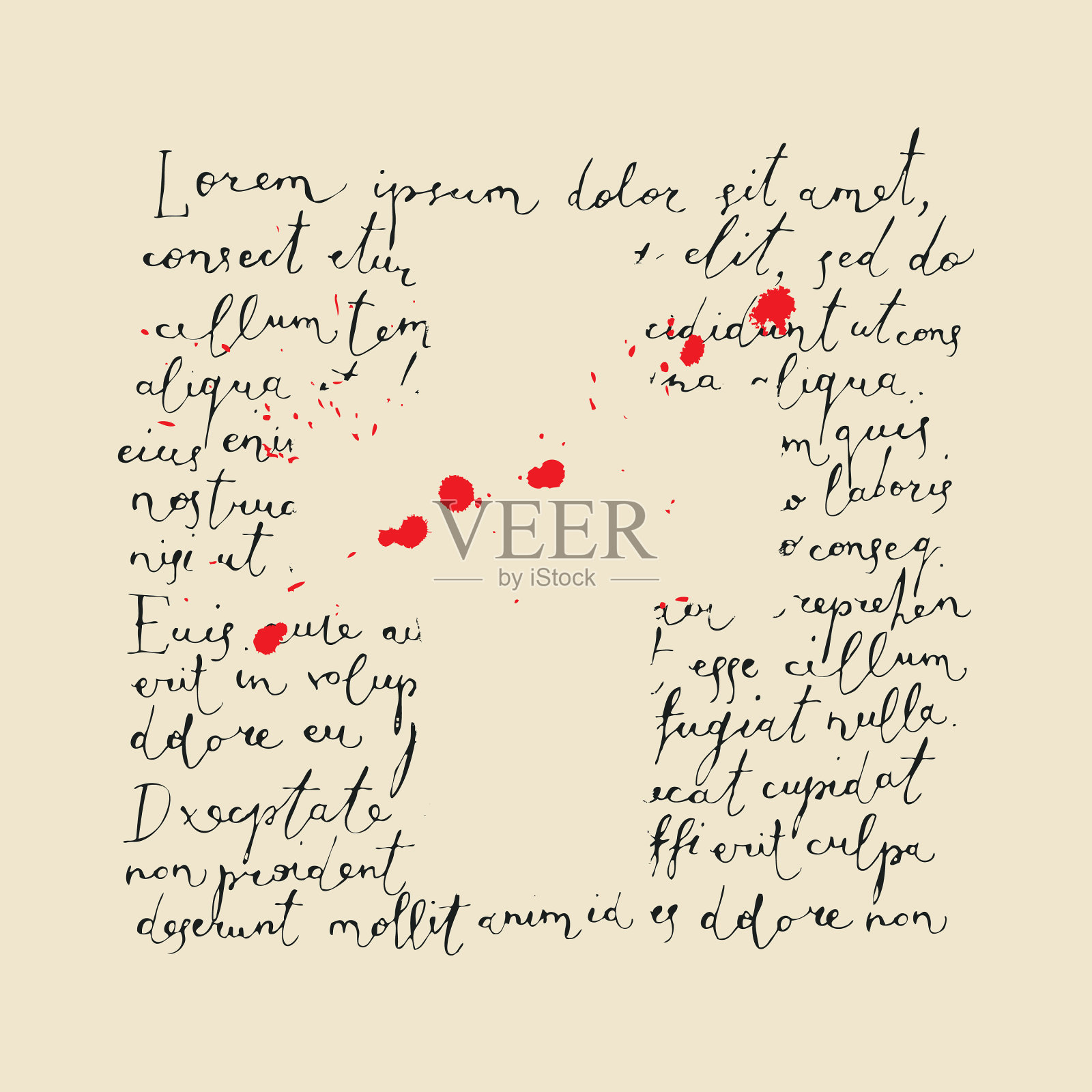 抽象的黑色十字架在旧的纸背景插画图片素材