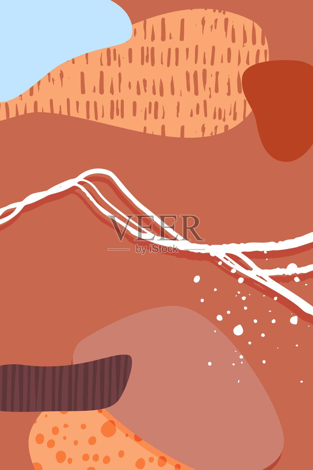 抽象新潮的造型和线条构成插画图片素材