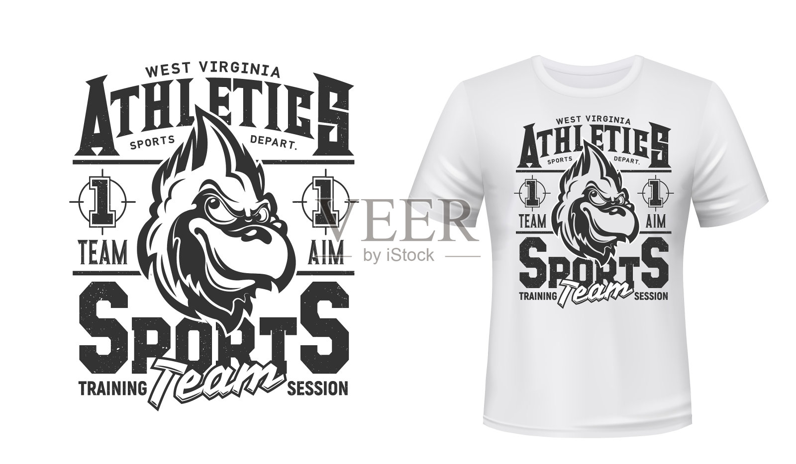 枢机鸟t恤打印模型运动团队签名插画图片素材