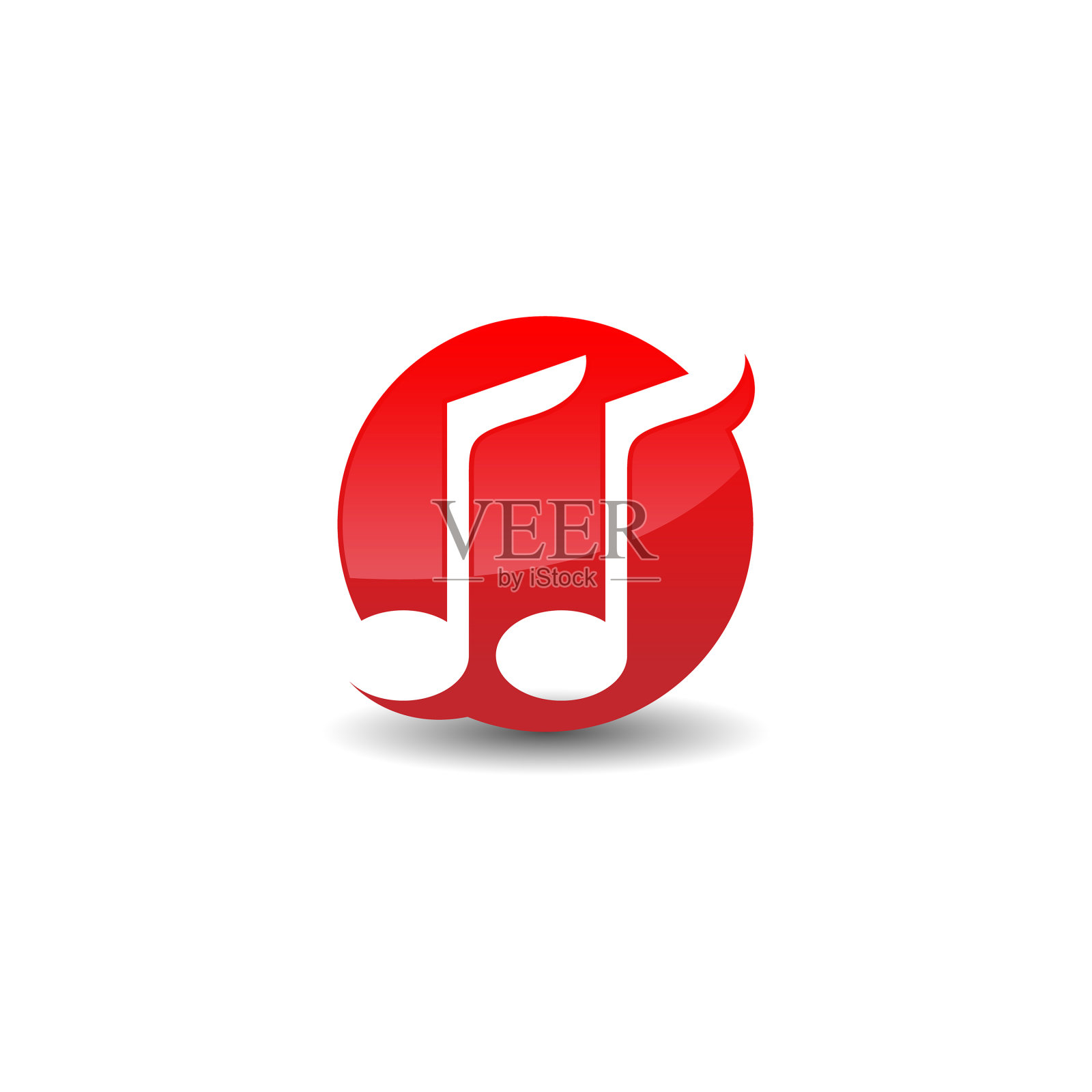 圆形音符符号logo设计图标素材