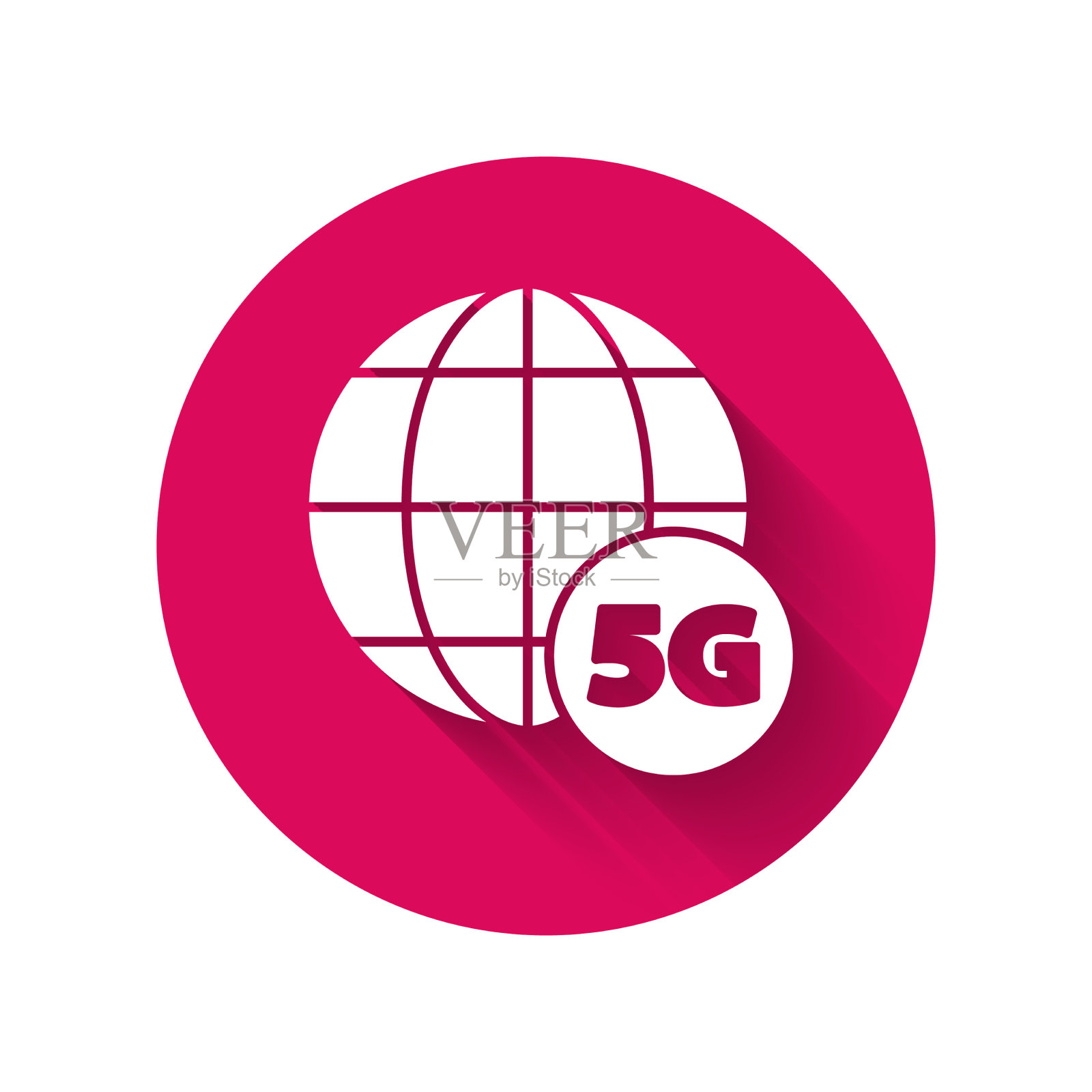 白色5g新型无线互联网wifi连接插画图片素材