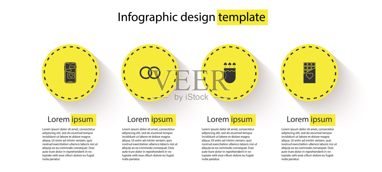 设置移动与心婚戒指颤抖和插画图片素材
