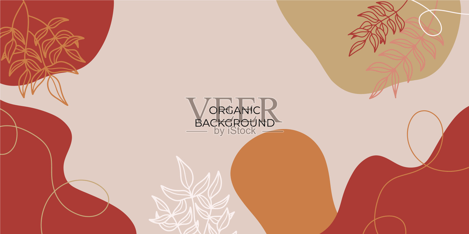 设置抽象创意液体花卉背景插画图片素材