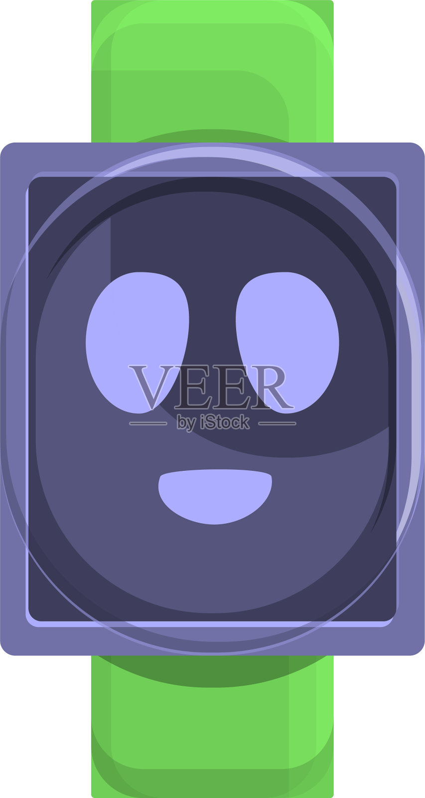 智能手表微笑图片图标卡通风格设计元素图片