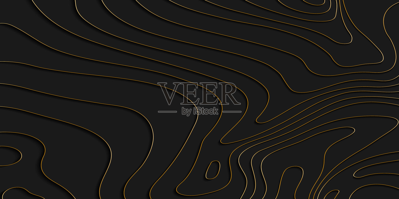 地图线地形图、暗地形图插画图片素材