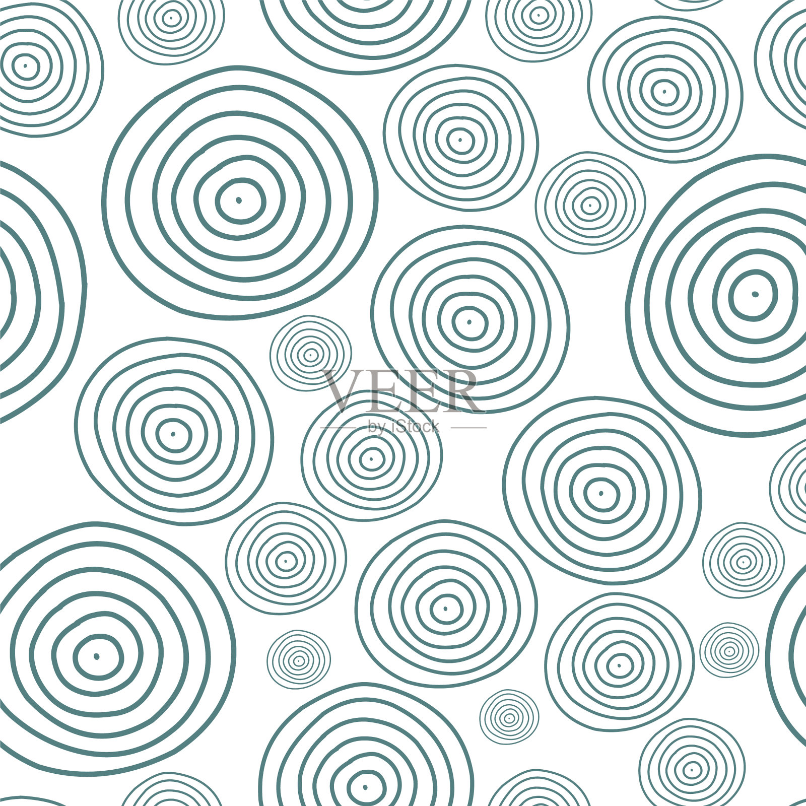 时尚的圆形图案单色概念现代插画图片素材